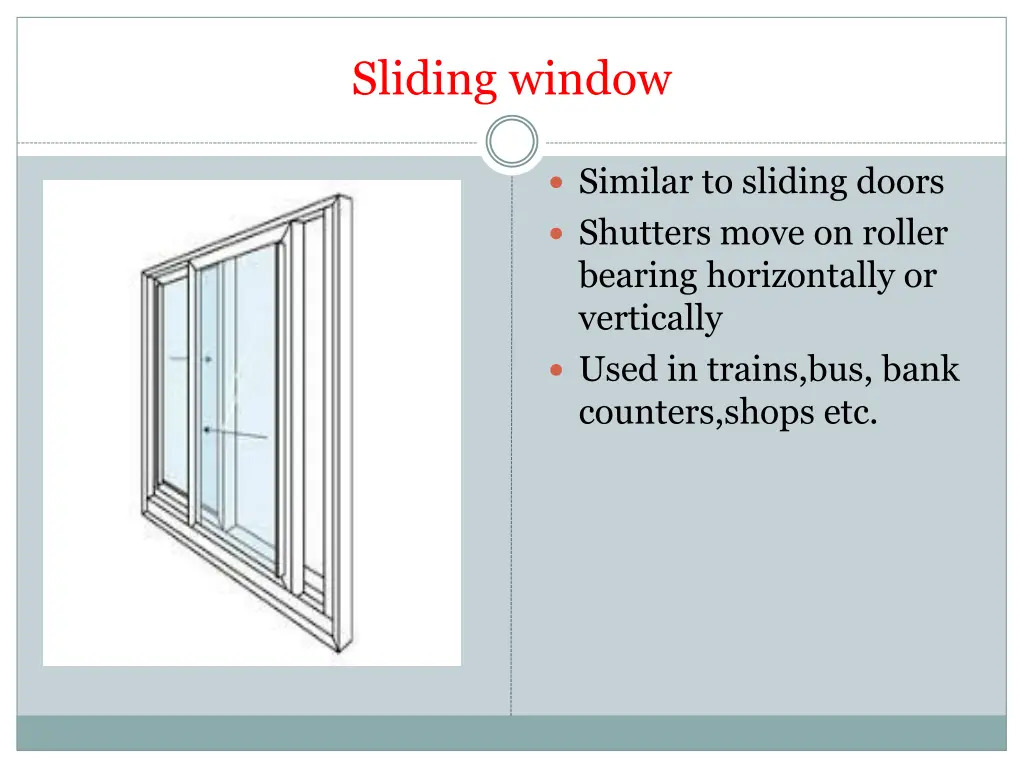 sliding window