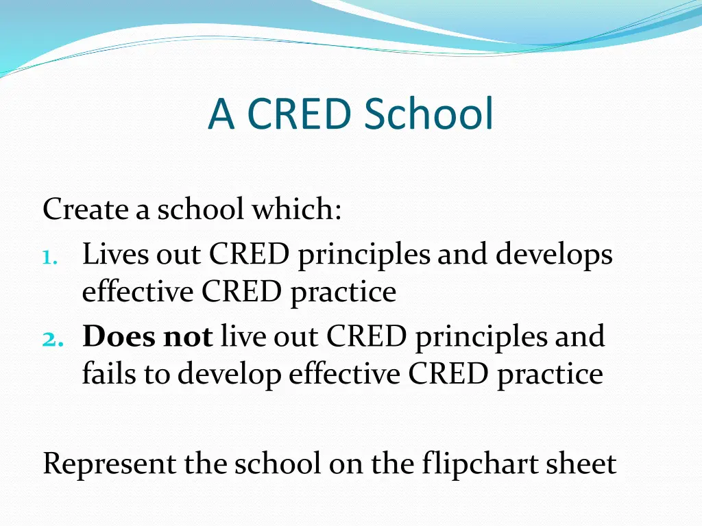 a cred school