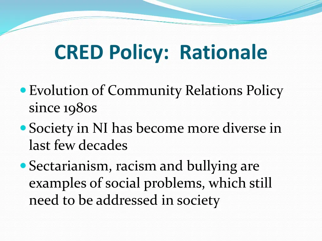 cred policy rationale