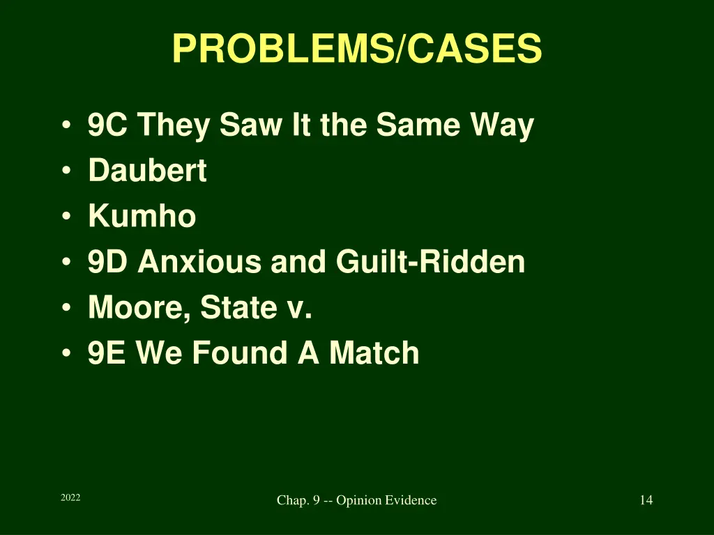 problems cases 1