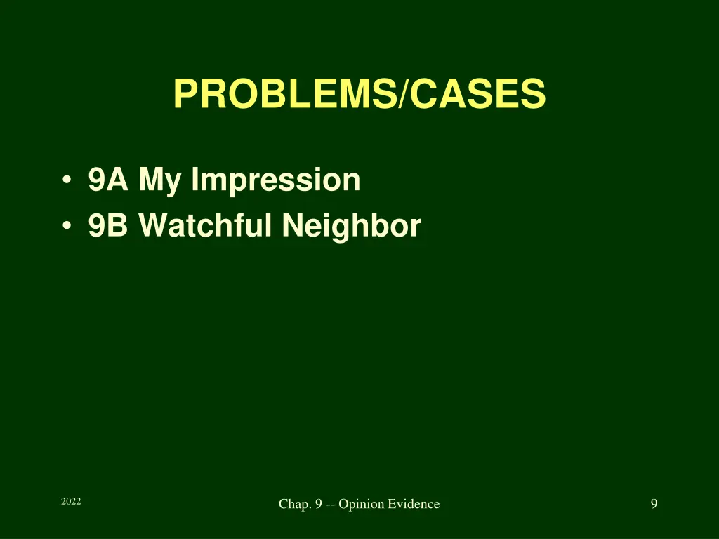 problems cases