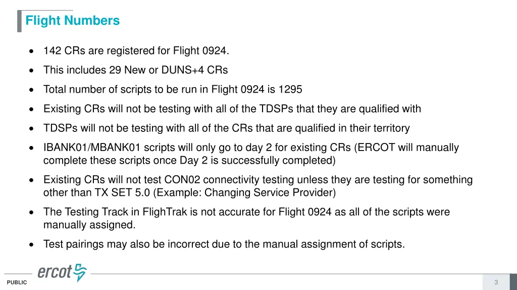 flight numbers