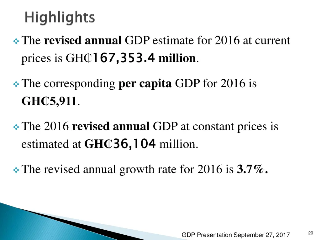 the revised annual gdp estimate for 2016