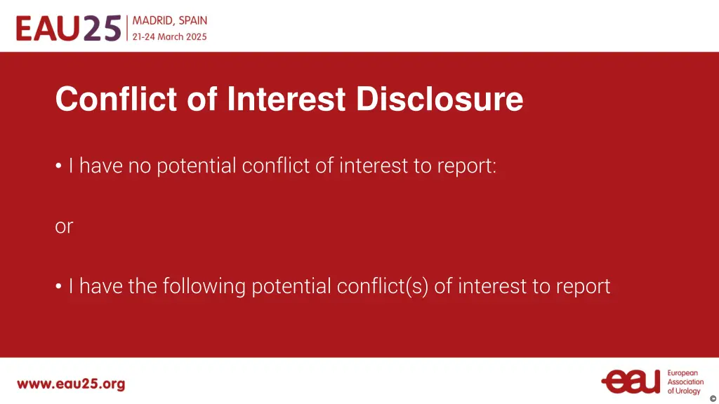 conflict of interest disclosure