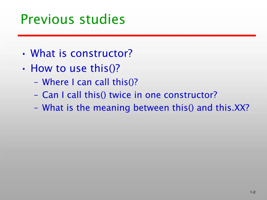 previous studies