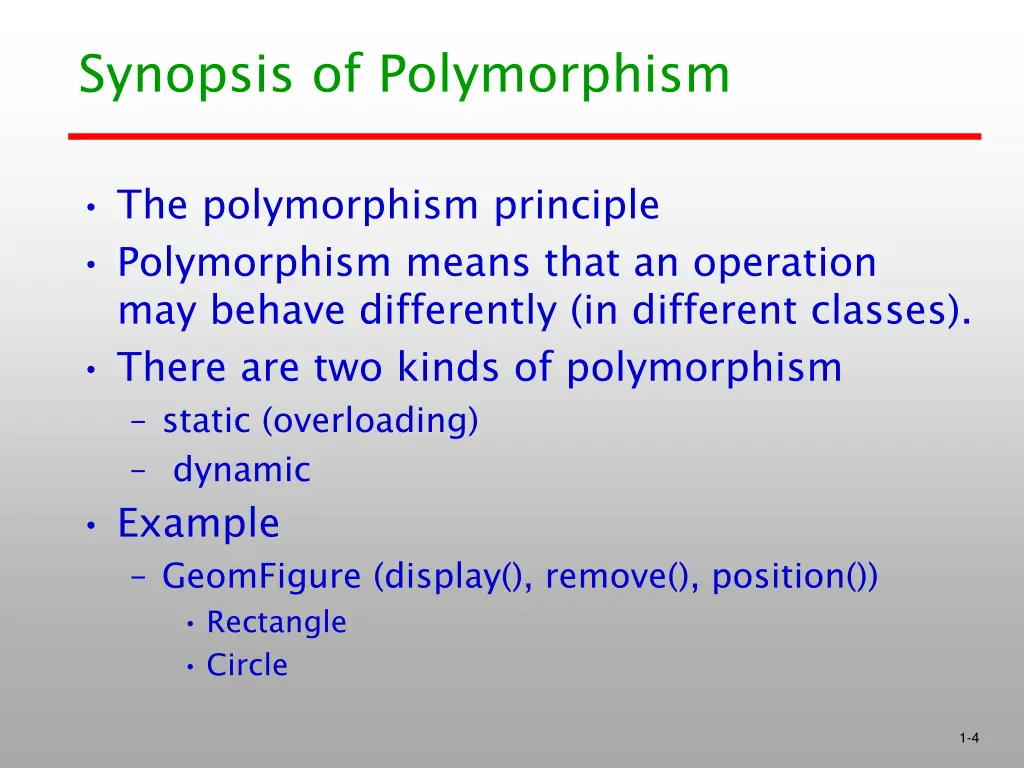 synopsis of polymorphism