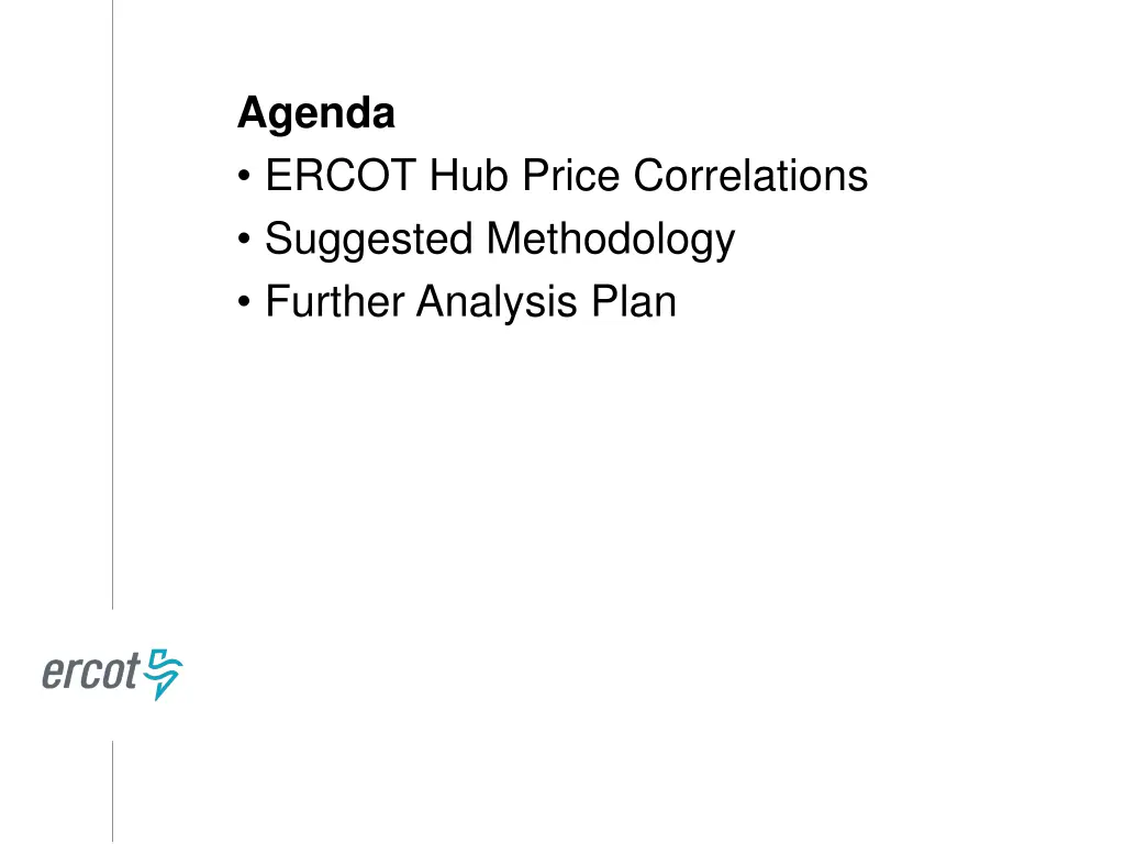 agenda ercot hub price correlations suggested