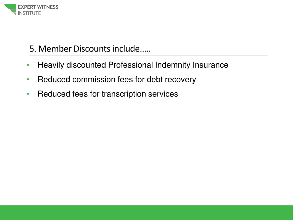5 member discounts include