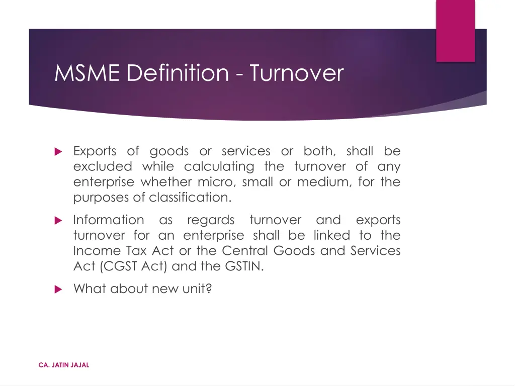 msme definition turnover