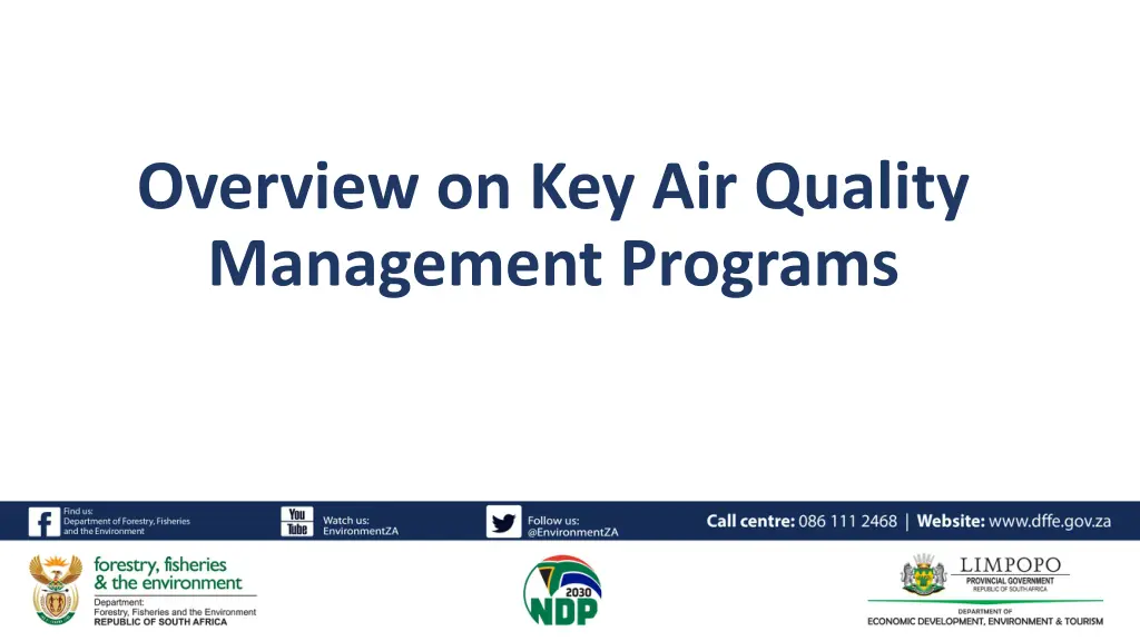 overview on key air quality management programs