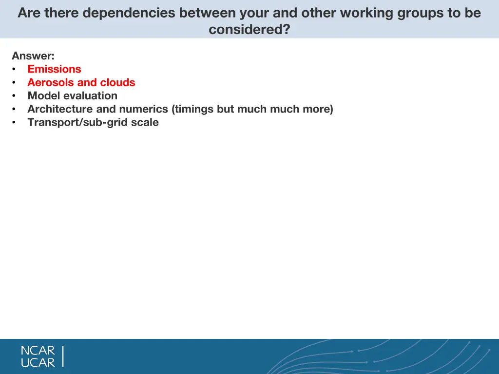 are there dependencies between your and other