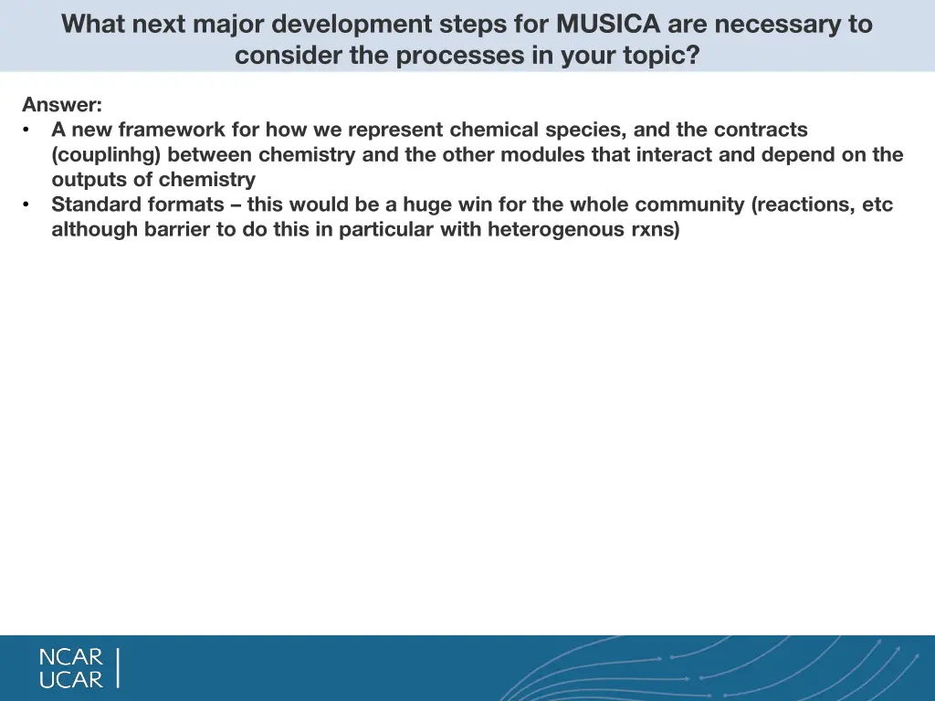 what next major development steps for musica
