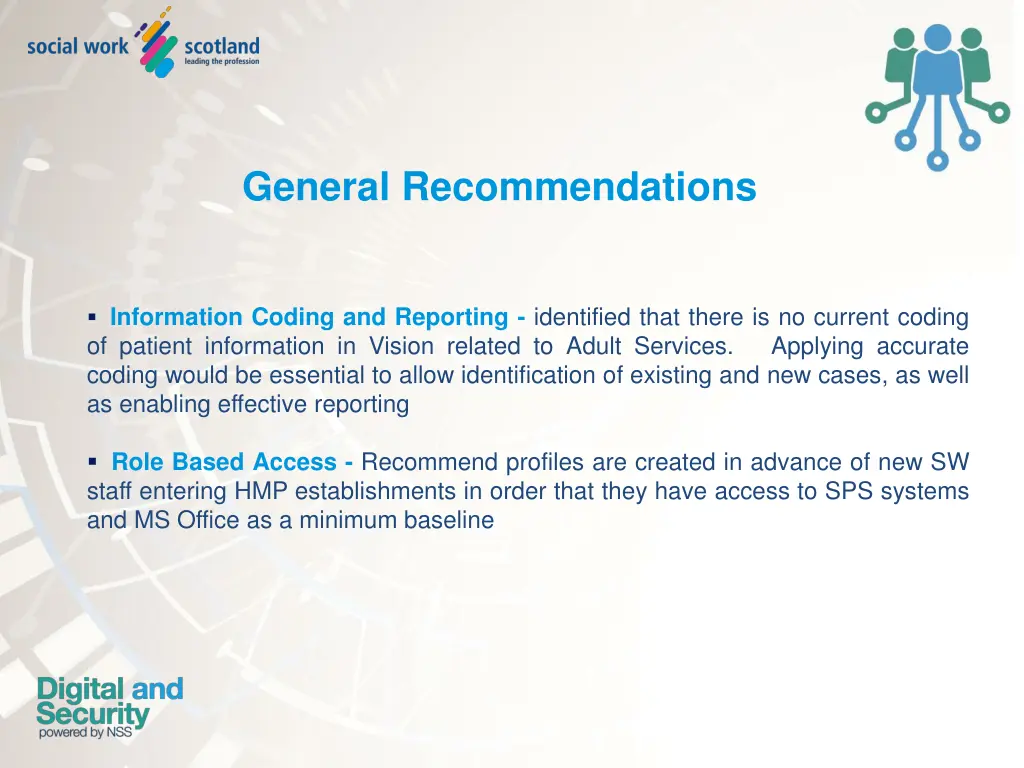 general recommendations 1