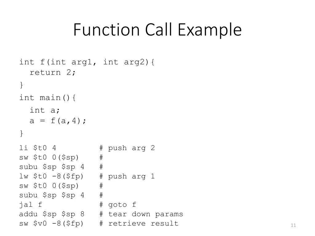 function call example