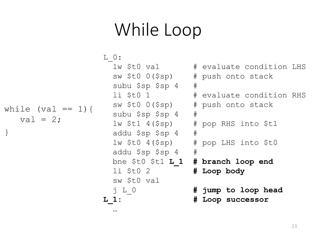 while loop