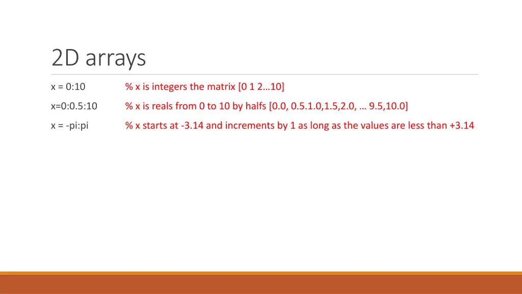 2d arrays