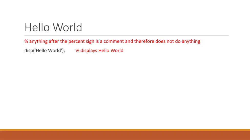 hello world
