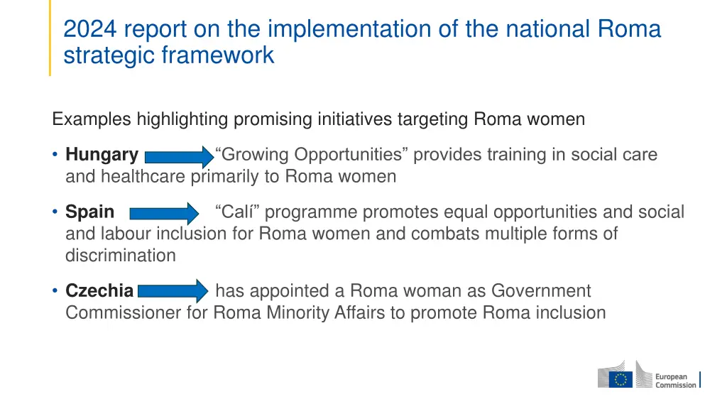 2024 report on the implementation of the national