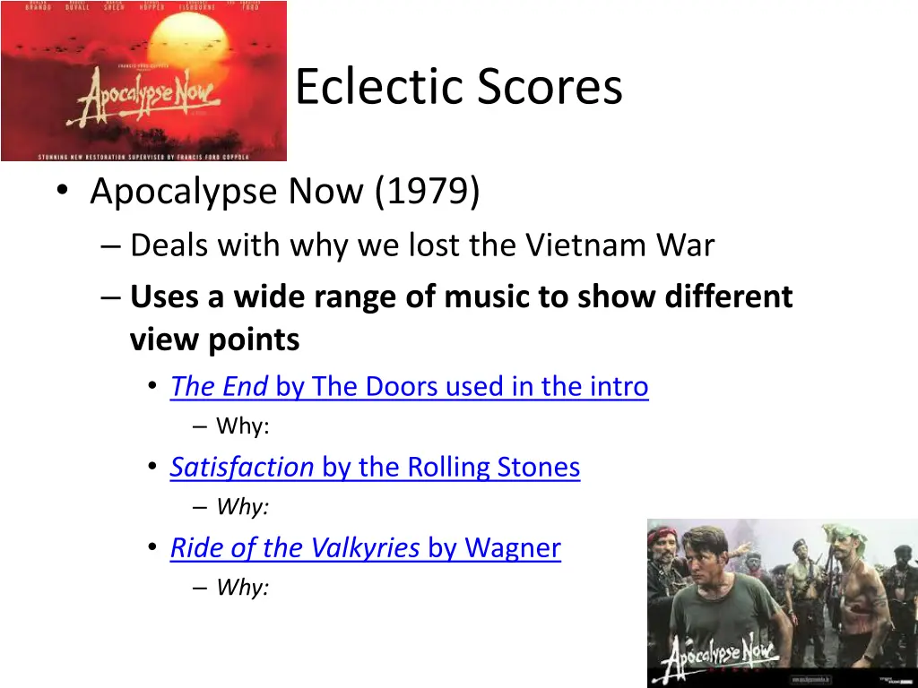 eclectic scores
