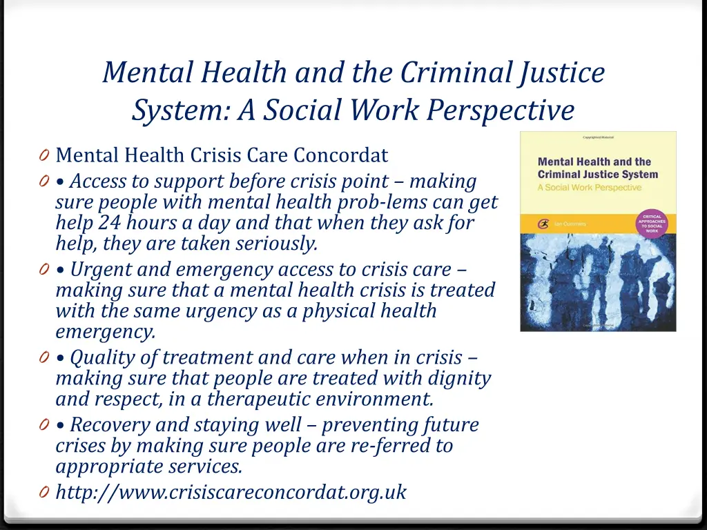 mental health and the criminal justice system 1