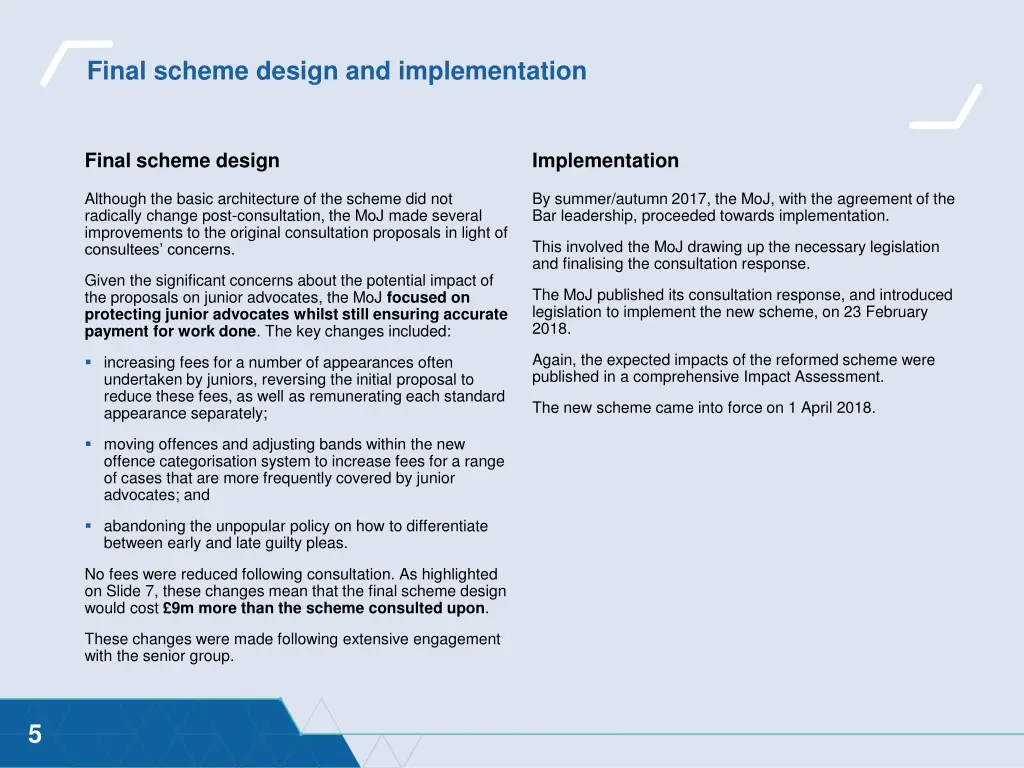 final scheme design and implementation