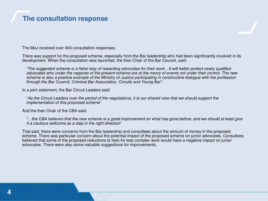 the consultation response