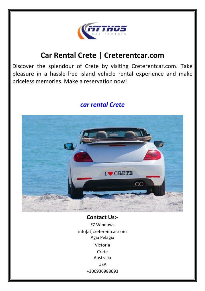 car rental crete creterentcar com