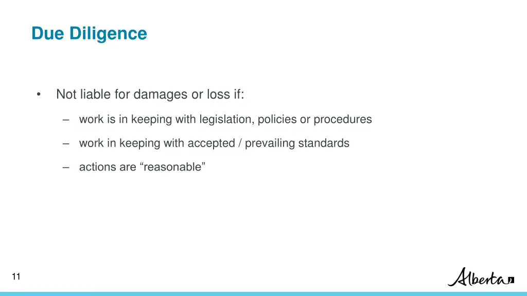 due diligence