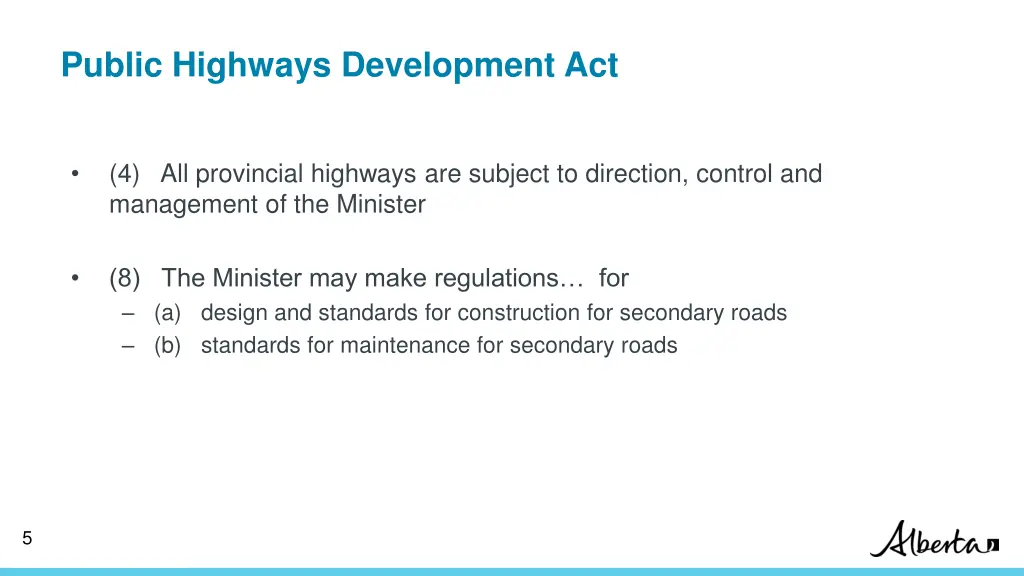 public highways development act