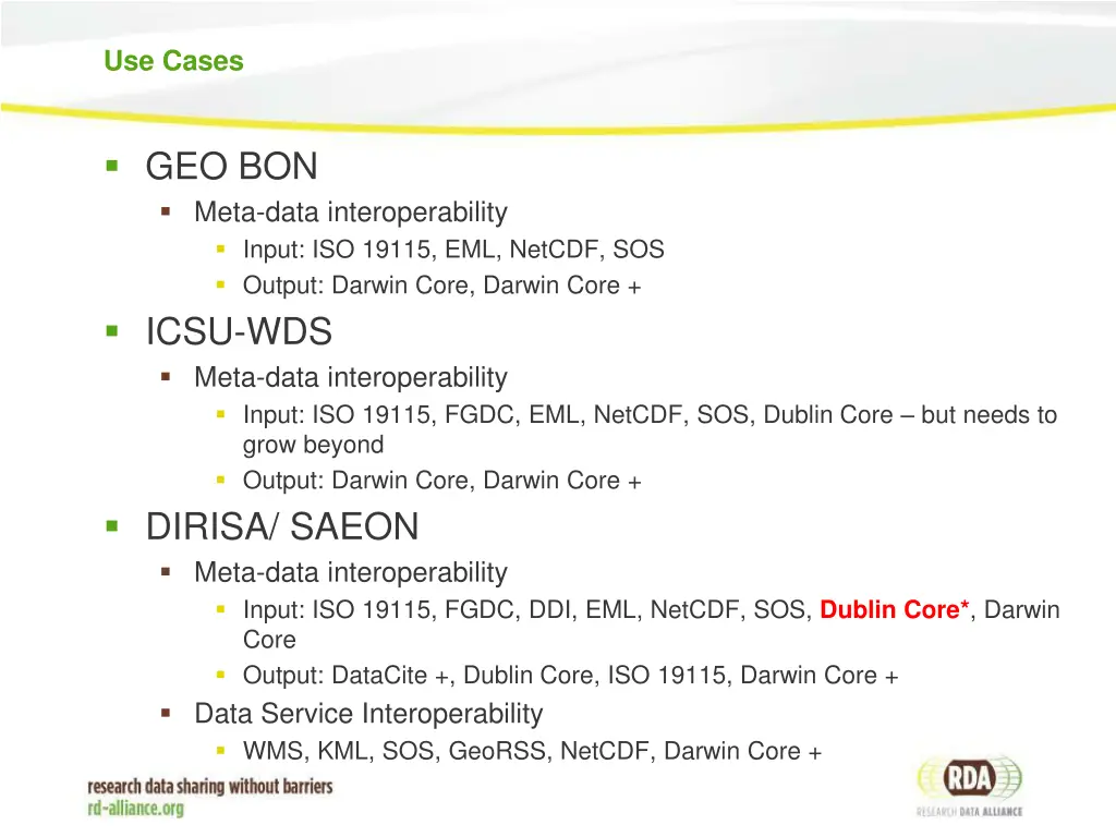 use cases
