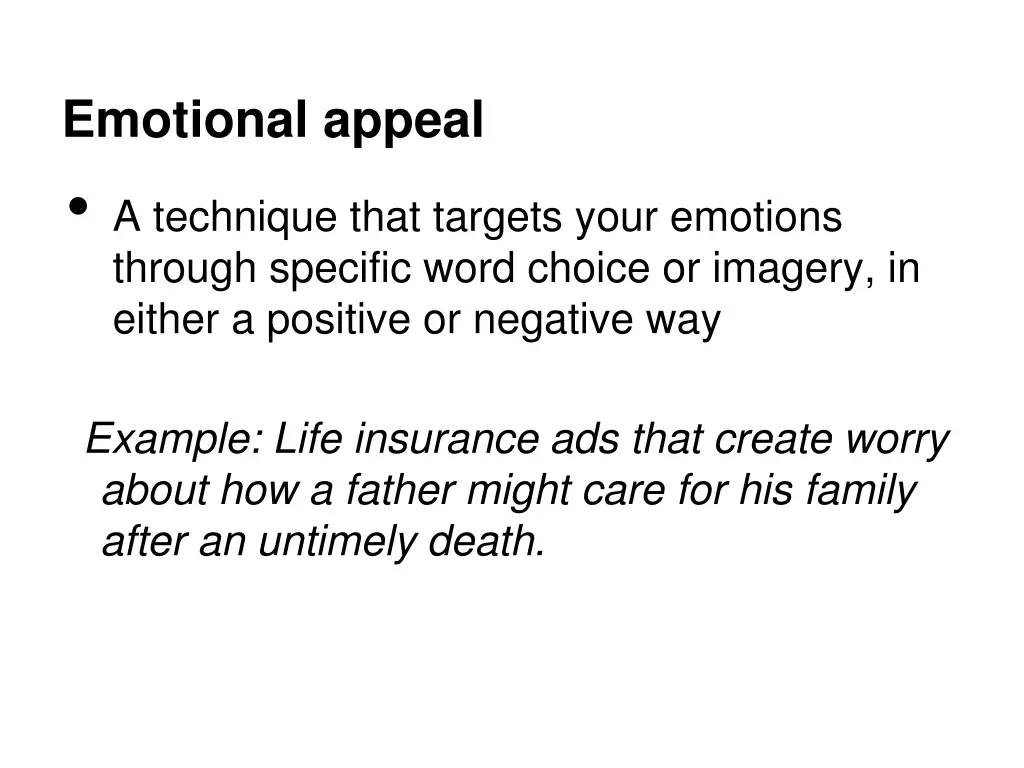 emotional appeal a technique that targets your