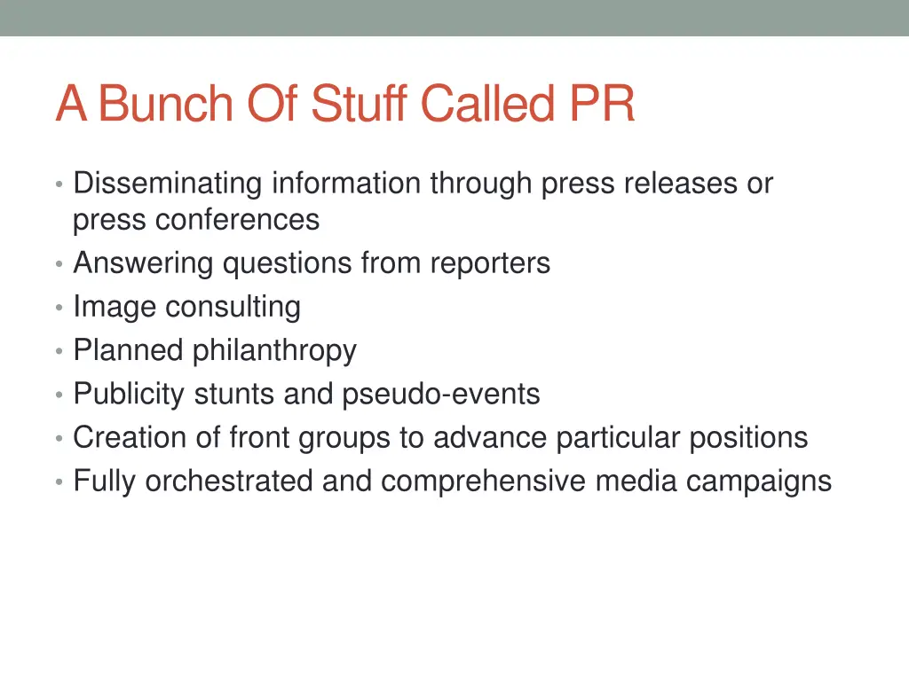 a bunch of stuff called pr