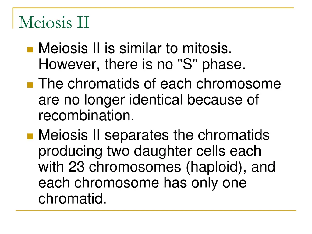 meiosis ii