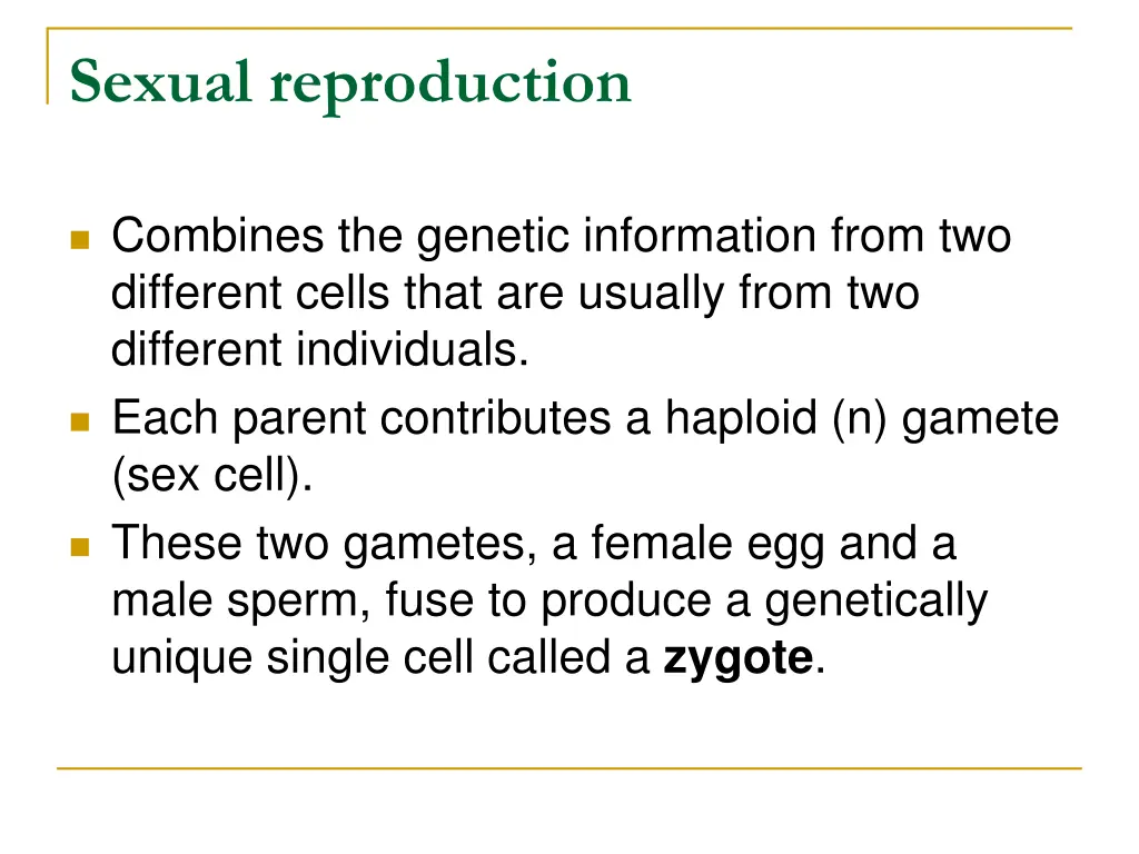 sexual reproduction