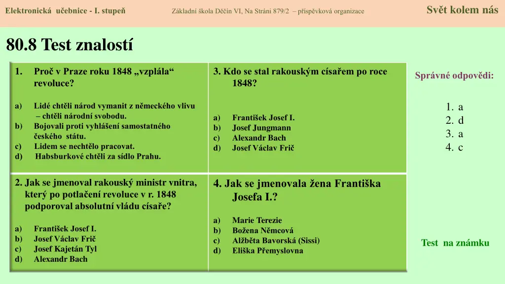 elektronick u ebnice i stupe z kladn kola 6