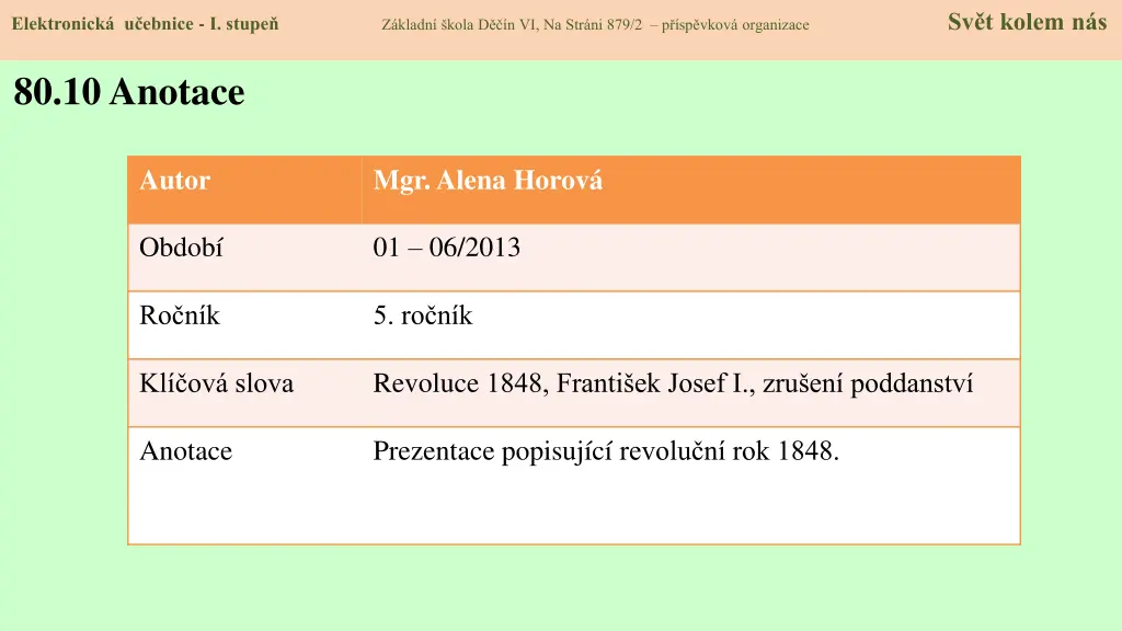 elektronick u ebnice i stupe z kladn kola 8