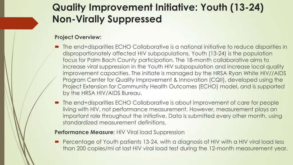 quality improvement initiative youth
