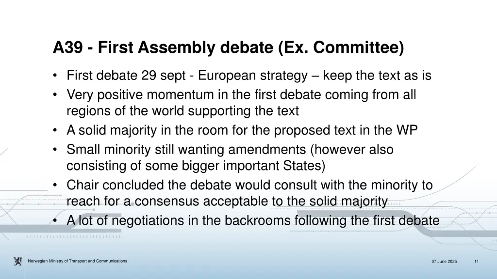 a39 first assembly debate ex committee