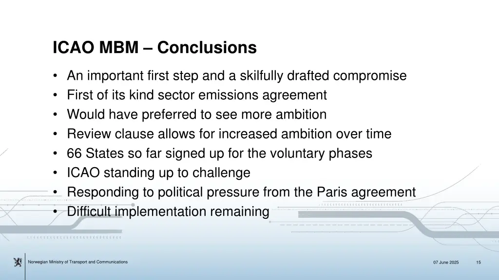 icao mbm conclusions