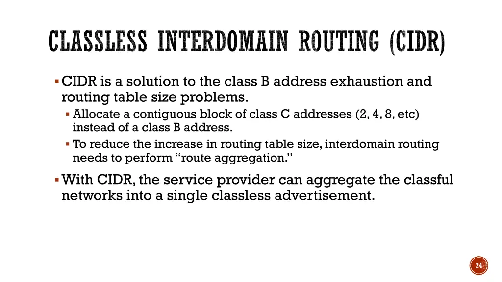 classless interdomain routing cidr