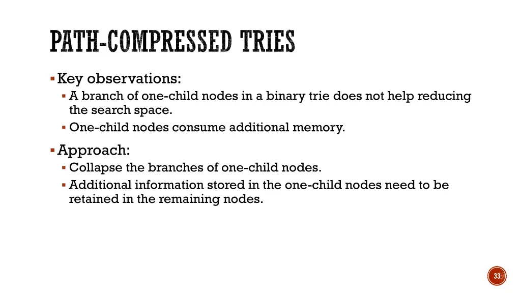 path compressed tries