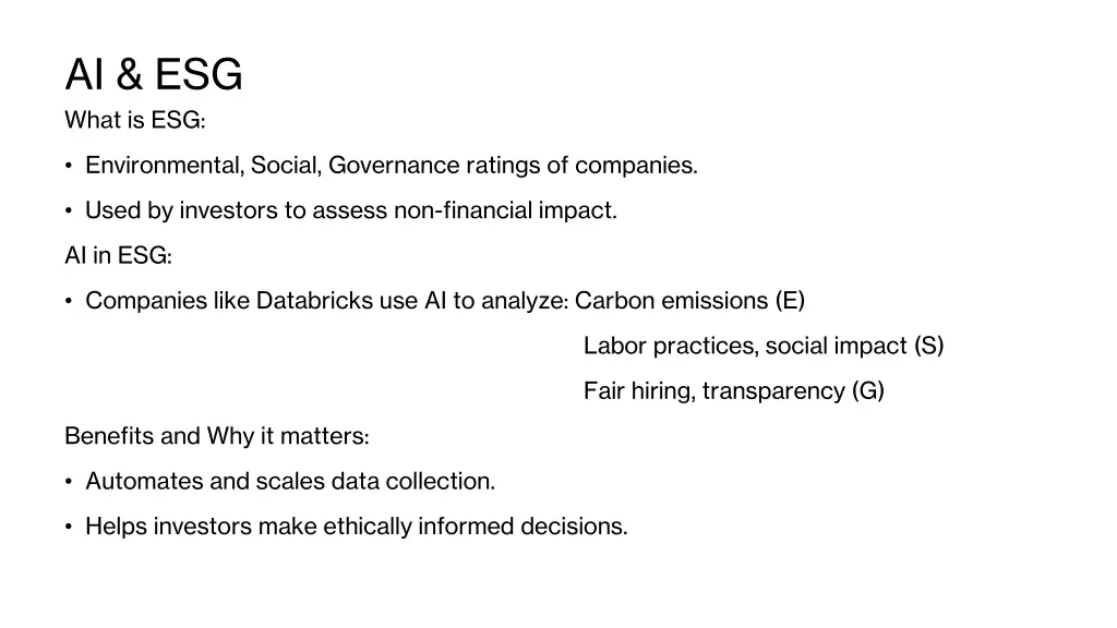 ai esg what is esg