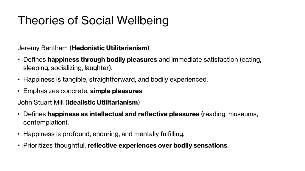 theories of social wellbeing
