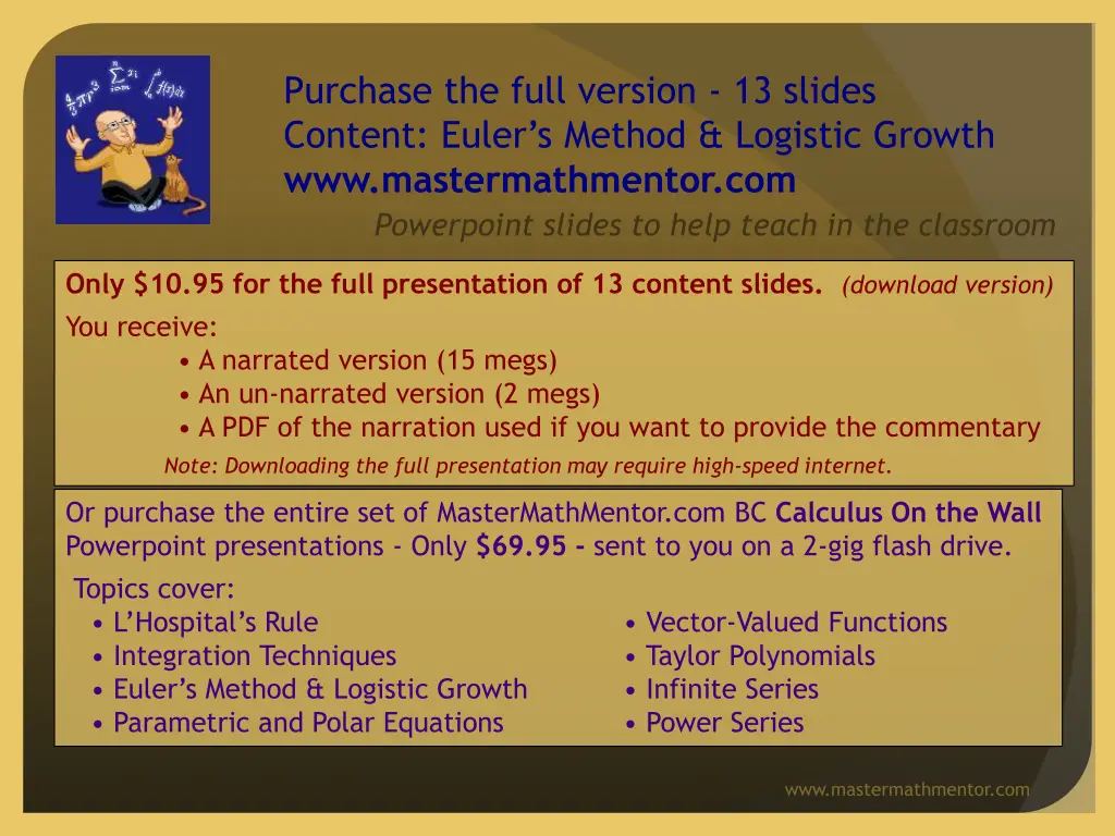 purchase the full version 13 slides content euler