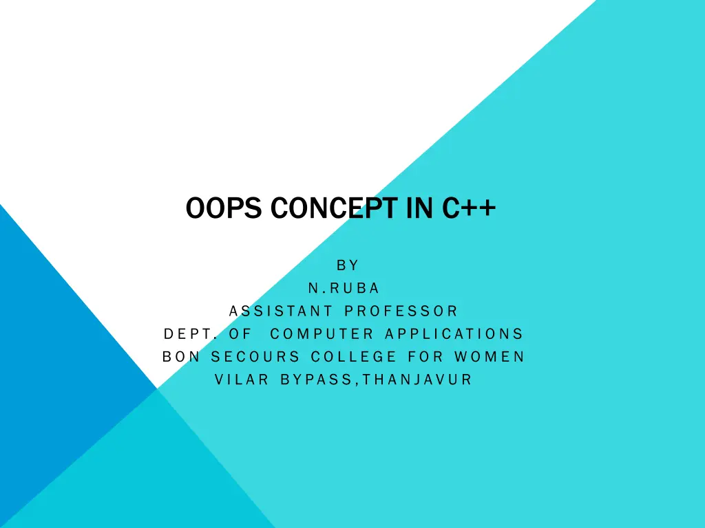 oops concept in c