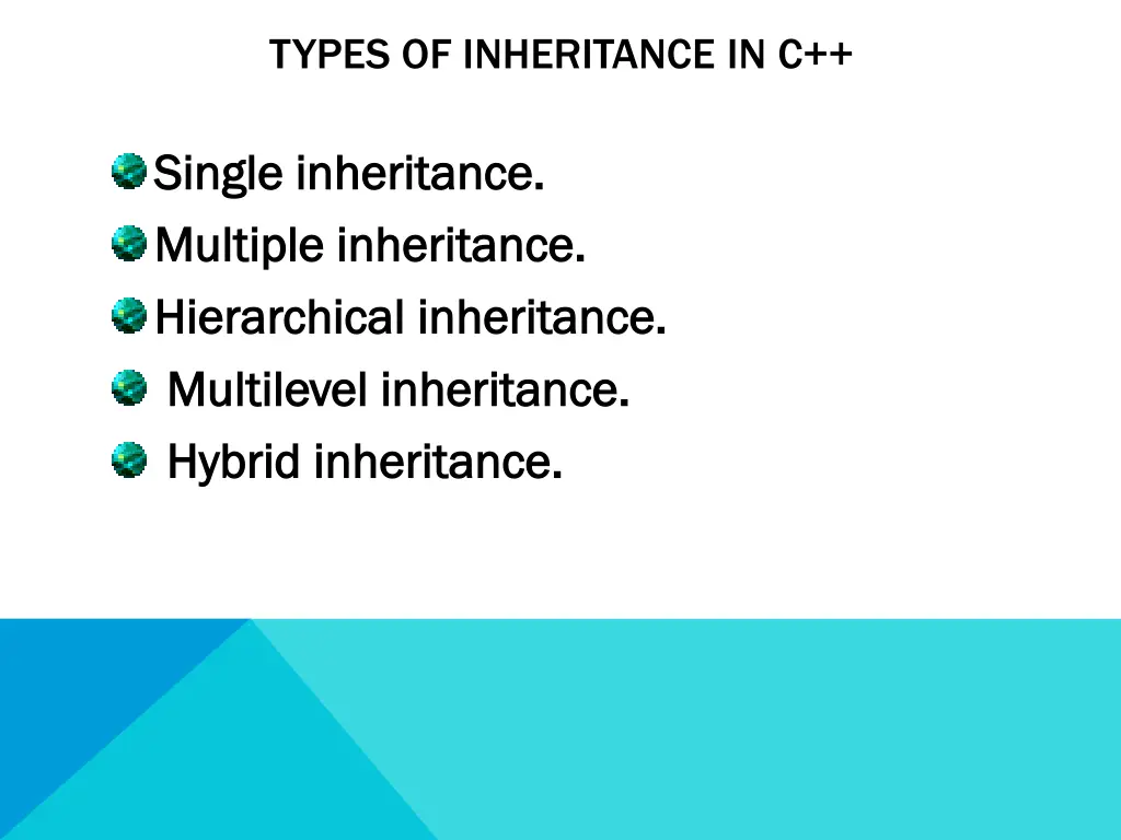 types of inheritance in c