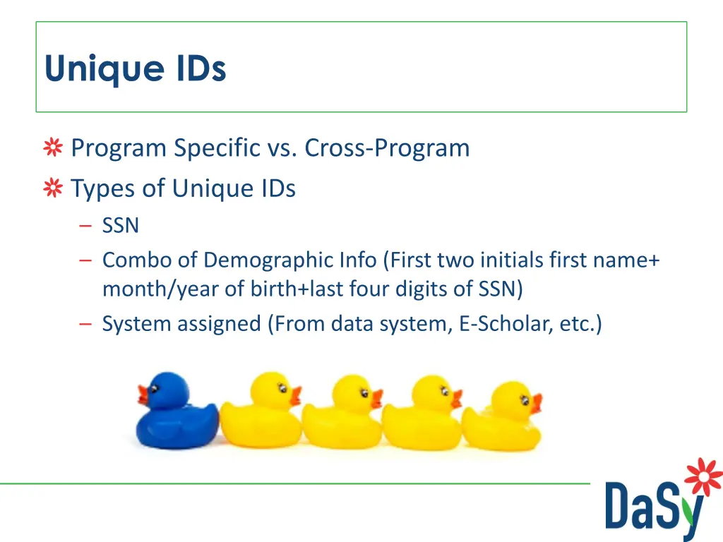 unique ids 1
