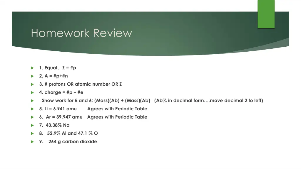 homework review 2