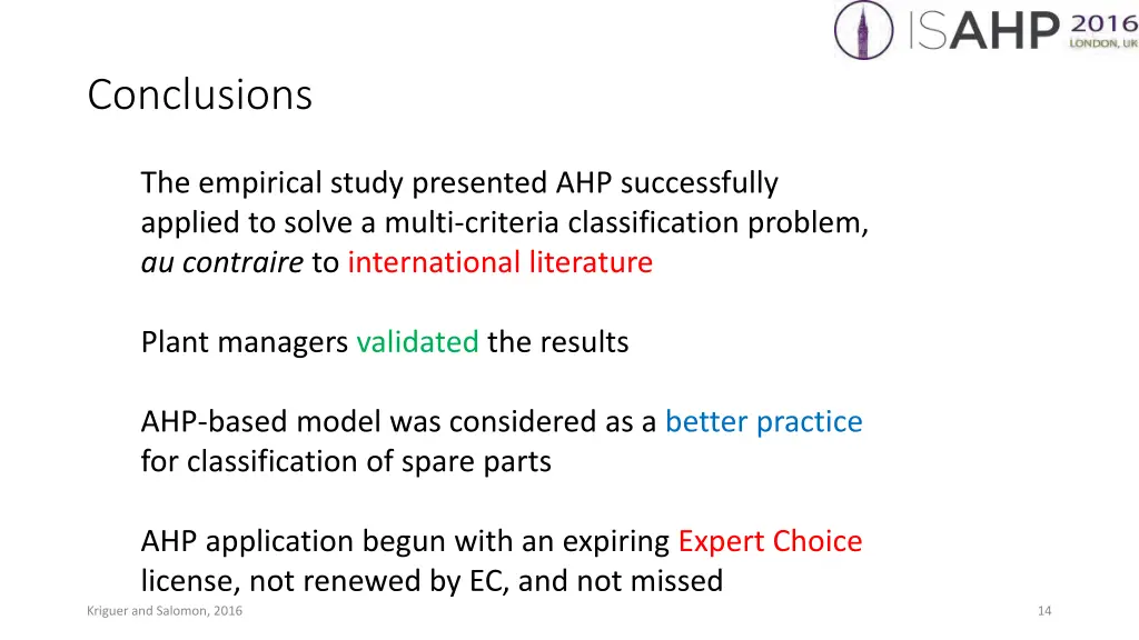 conclusions