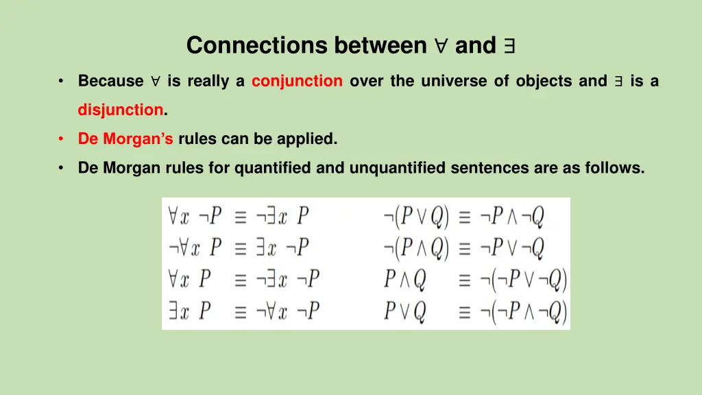 connections between and 1